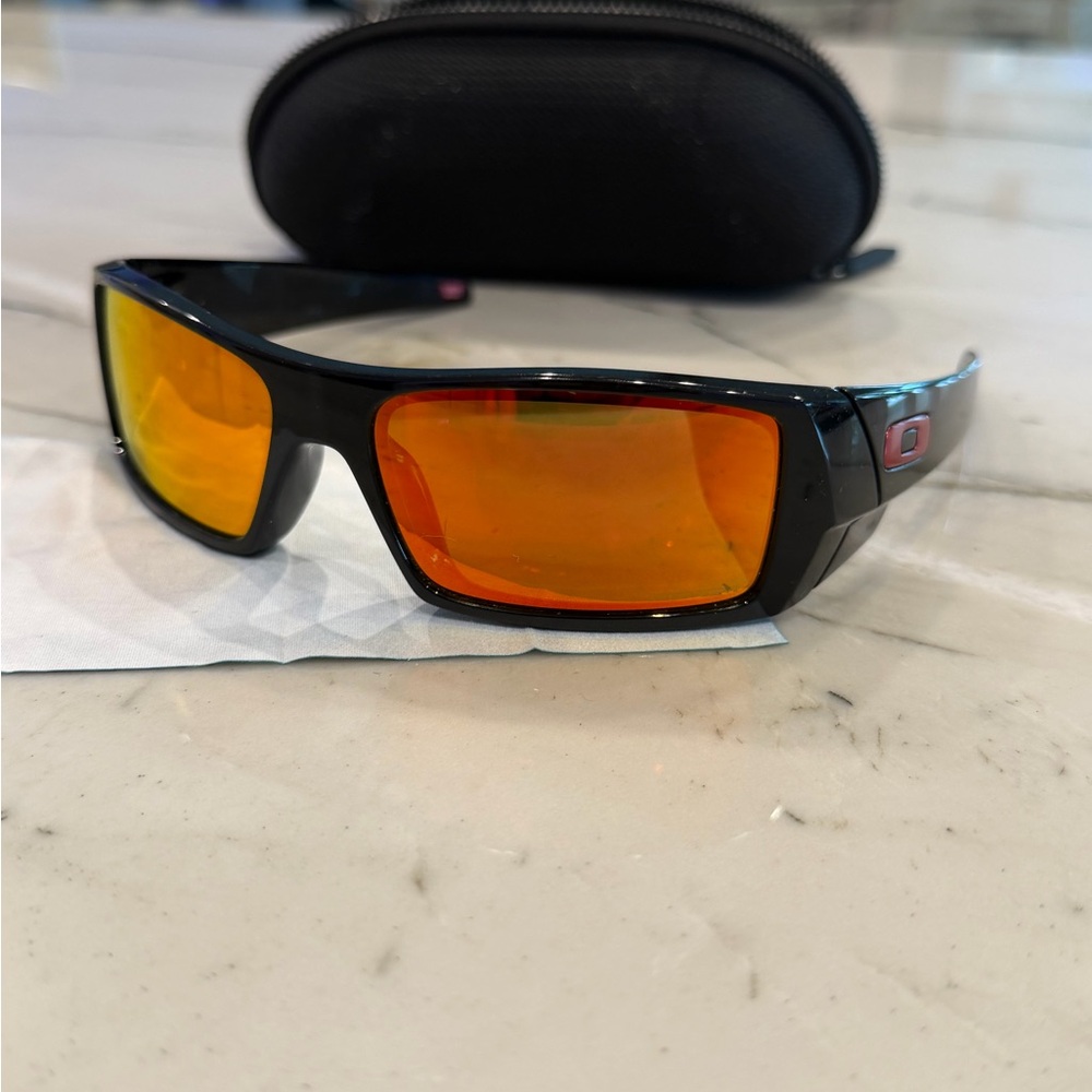 Oakley Black Sunglasses with Orange Lenses